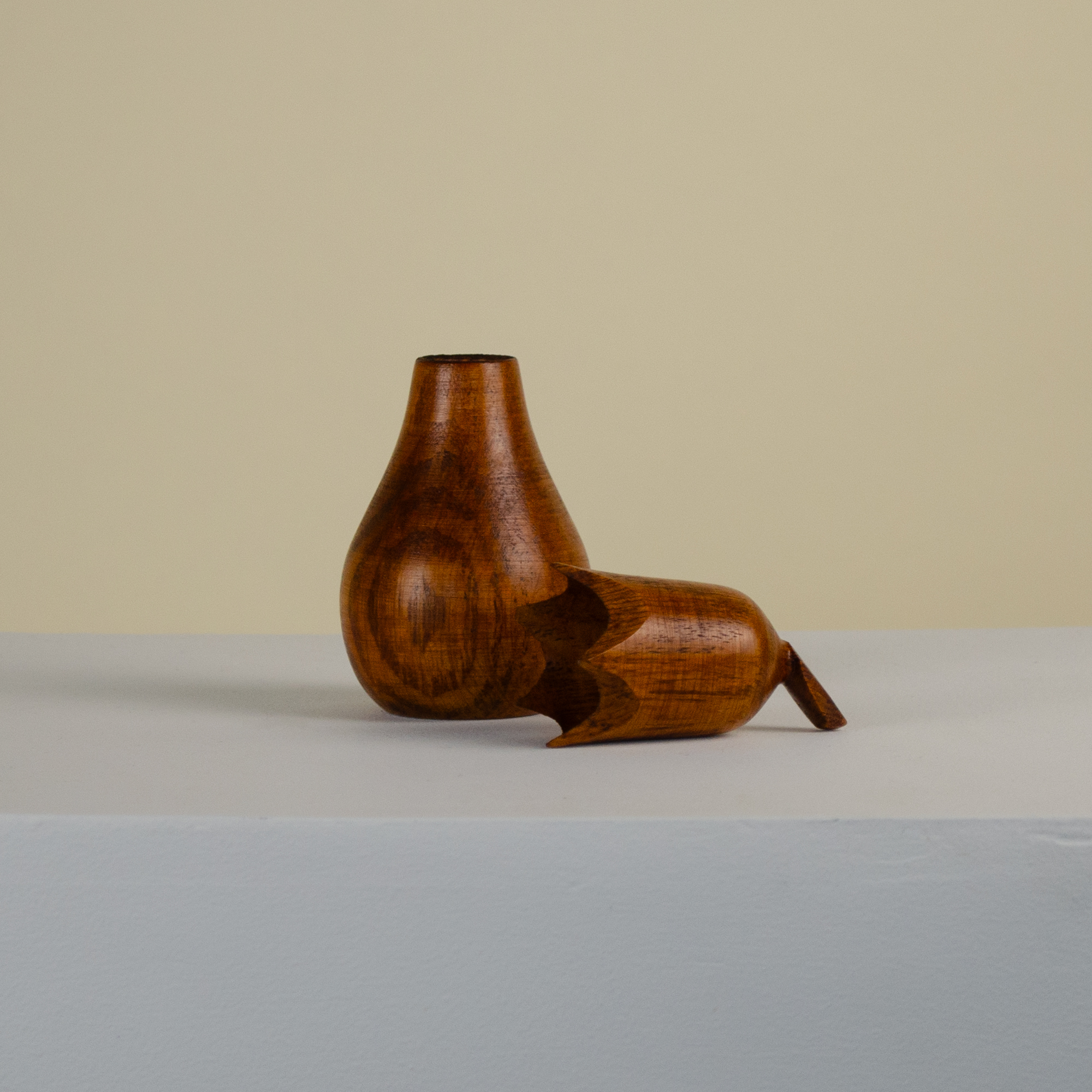 Wooden Pear-Shaped Box