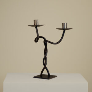 Twisted Iron Candle Holder